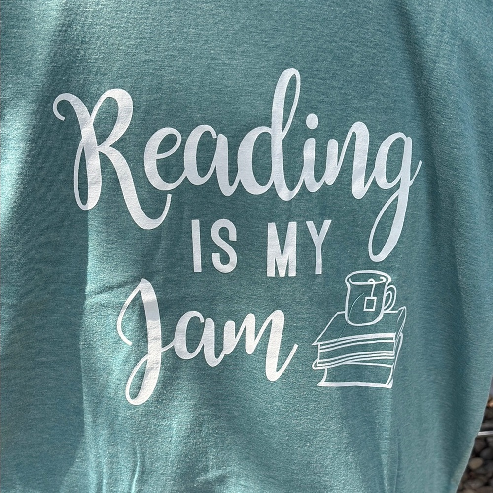 Teal Graphic Tee - Reading is My Jam - Picture 2 of 4